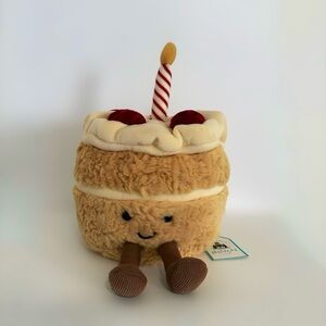 Jellycat Amuseables Birthday Cake Plush – Large – Rare Retired – NWT